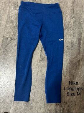 Nike Royal Blue Women’s ' Athletic Leggings with White Swoosh